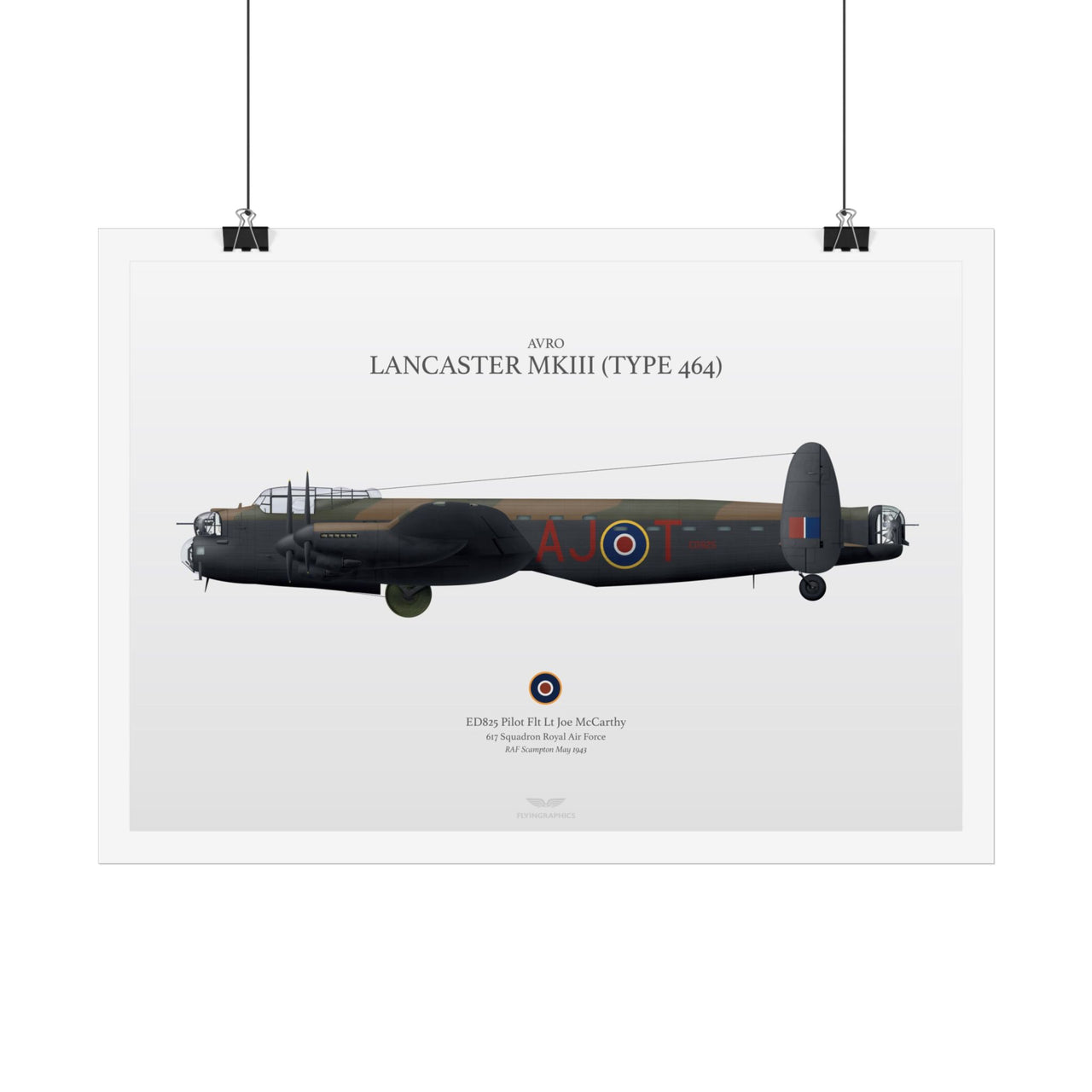 „Avro Lancaster MKIII“ (464 tipas) - „Art Print A2 & A3“