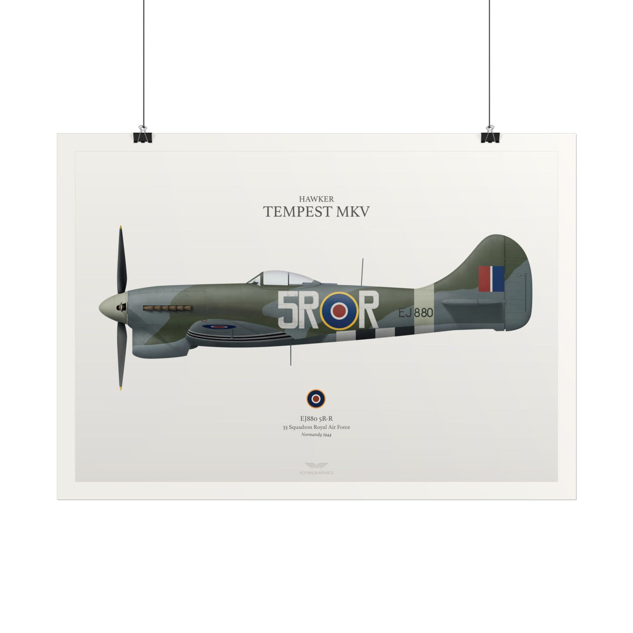 Hawker Tempest MKV - Art Print A2 & A3