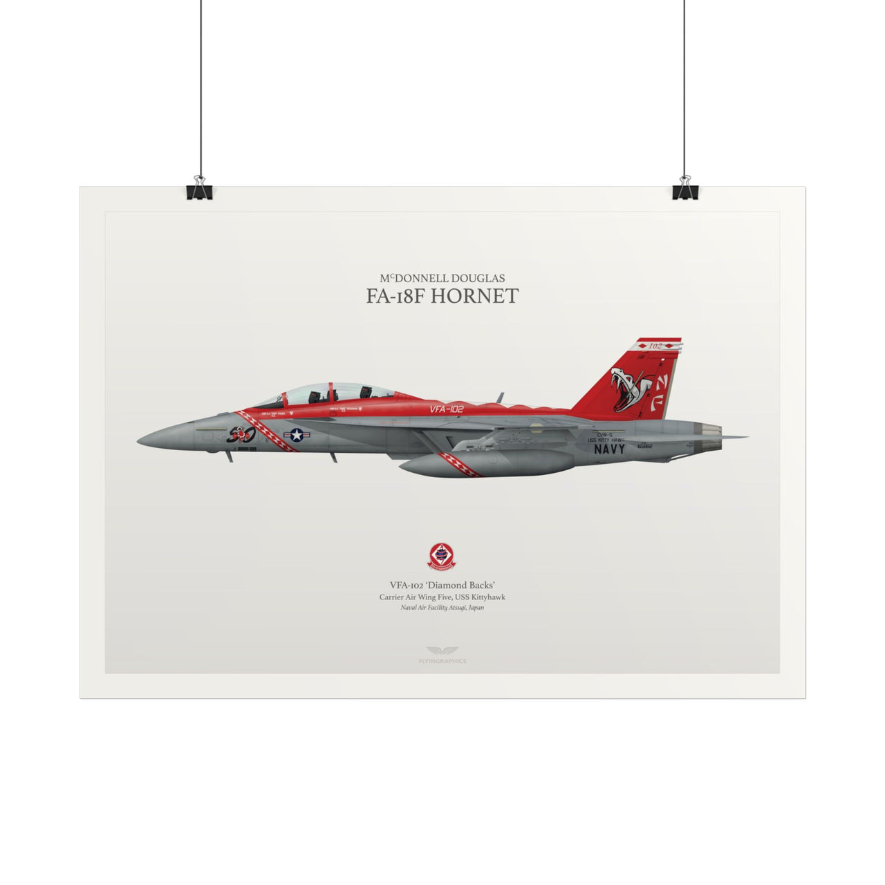 McDonnell Douglas FA -18F Hornet - Art Print A2 & A3