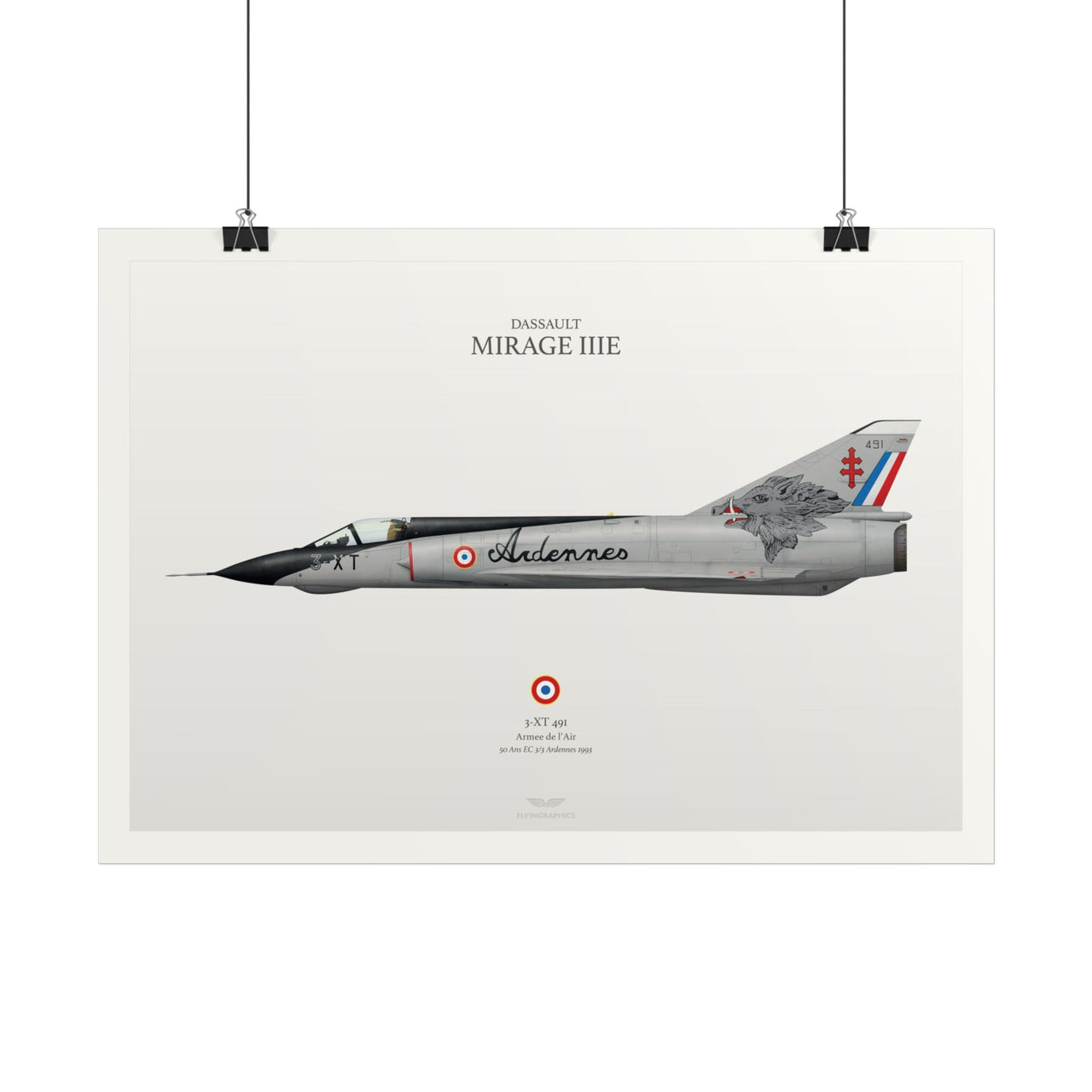 Dassault Mirage IIIE - Art Print A2 & A3