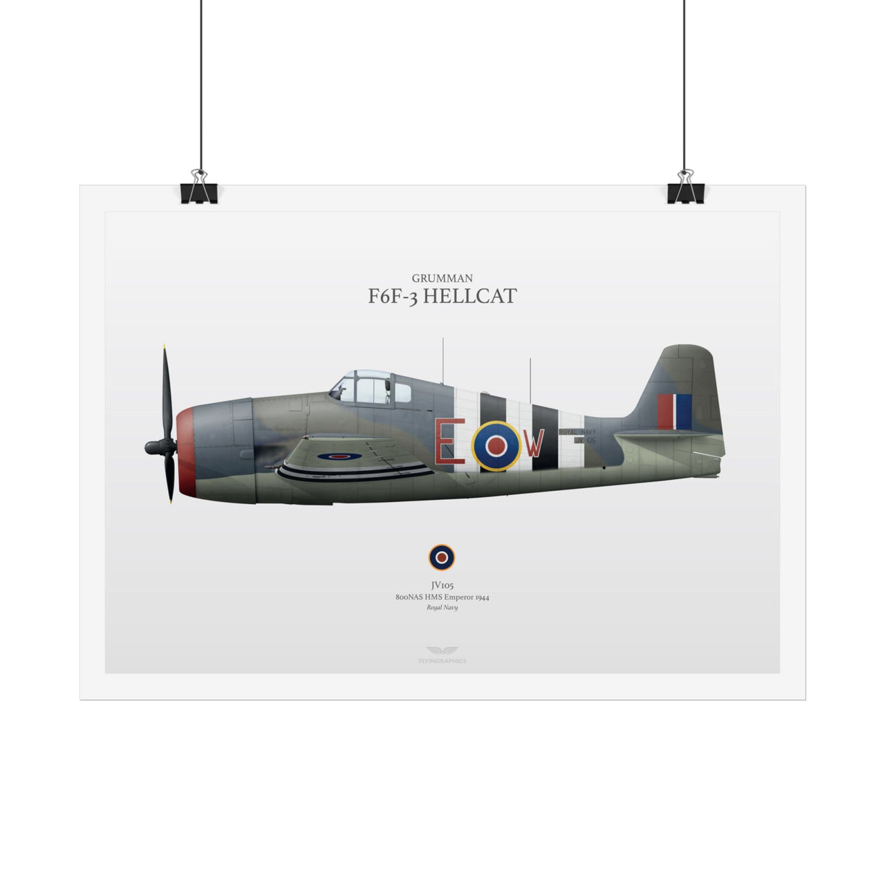 Grumman F6F -3 Hellcat - Art Print A2 & A3