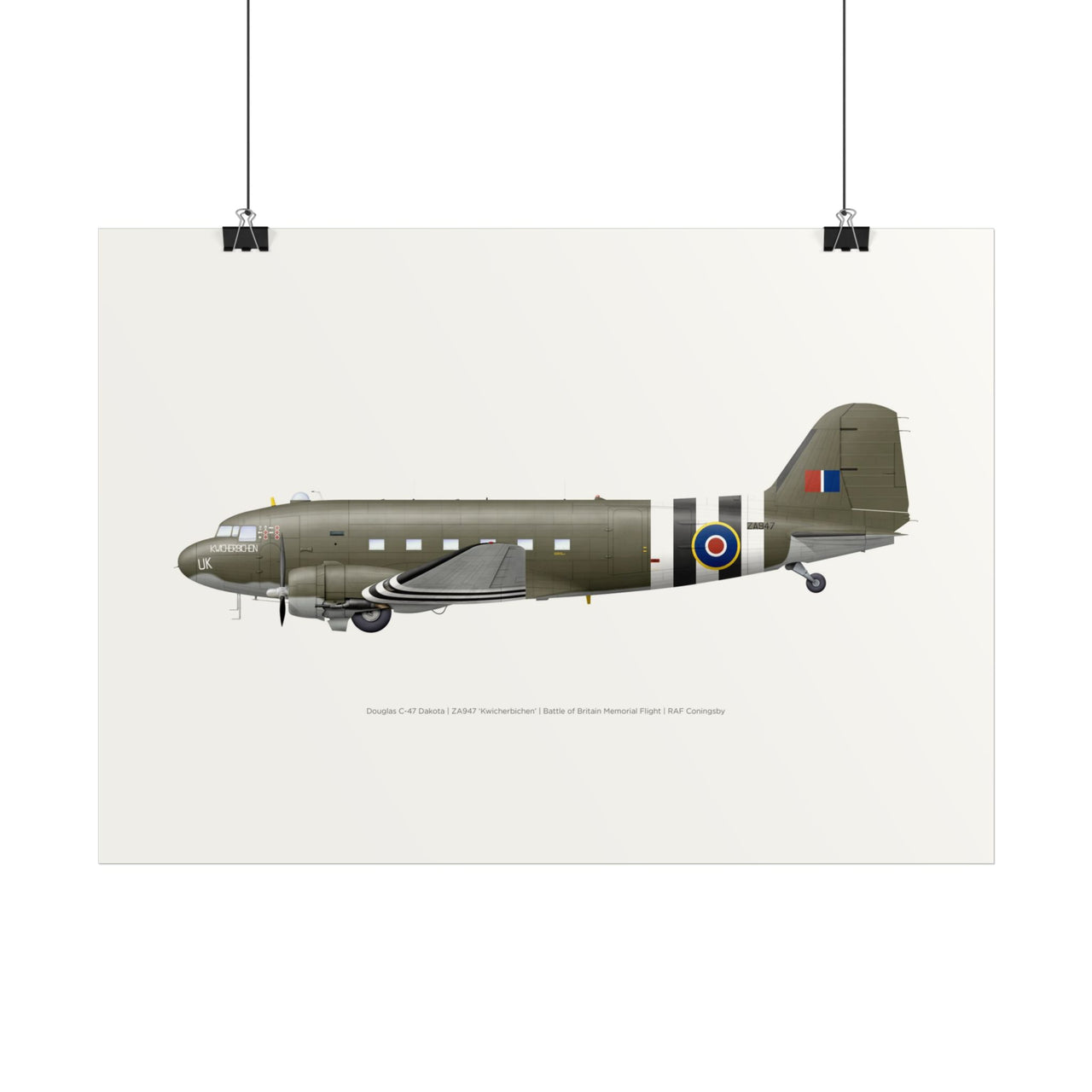 BBMF Douglas C -47 Dakota - Art Print A2 & A3