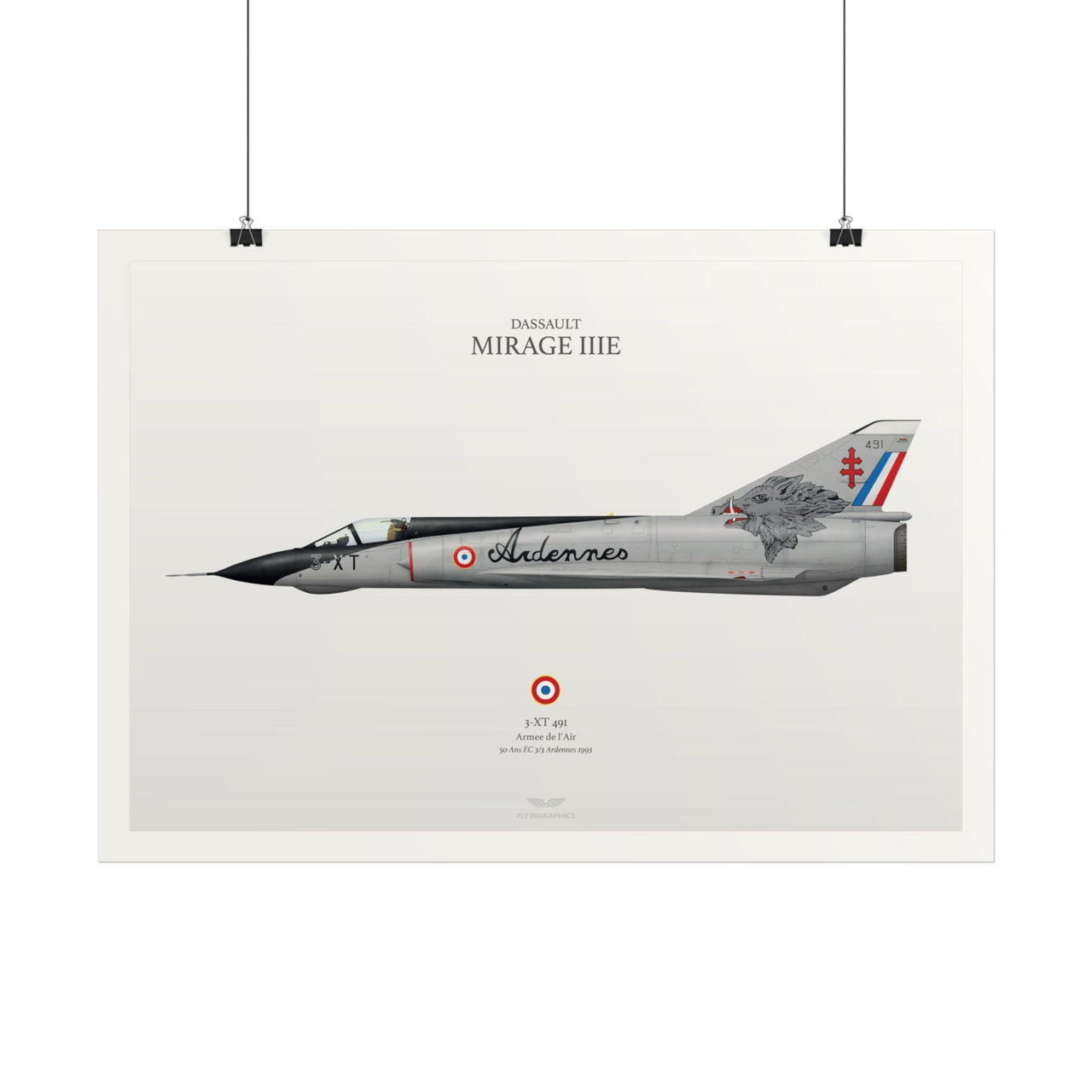 Dassault Mirage IIIE - Art Print A2 & A3