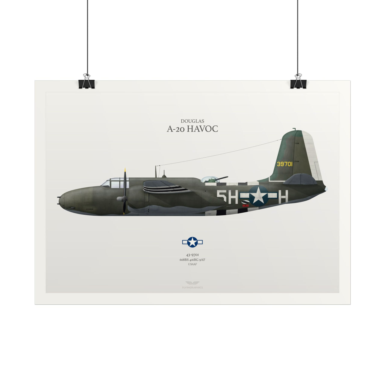 Douglas A -20 Havoc - Art Print A2 & A3