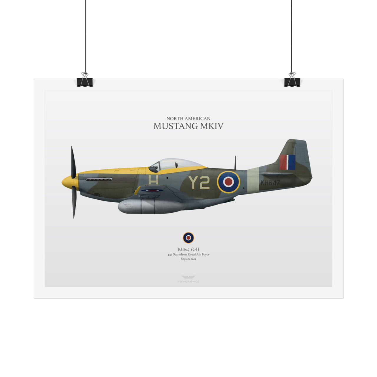 Mustang Mkiv - Art Print A2 & A3