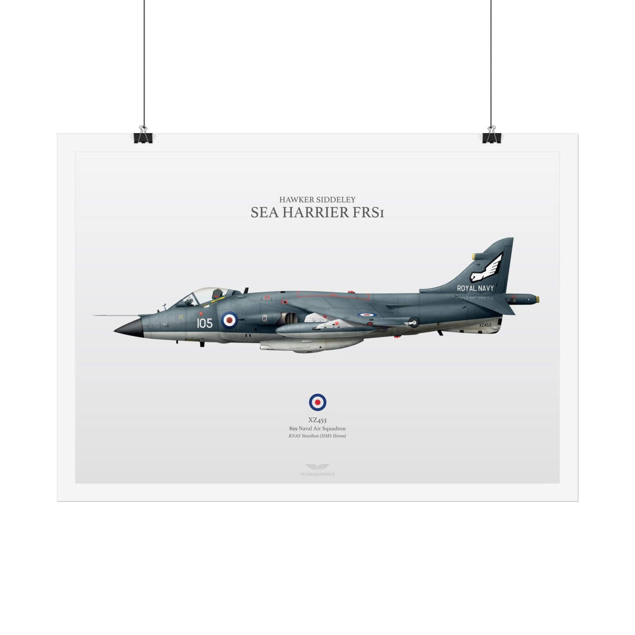 Sea Harrier Frsi - Art Print A2 y A3