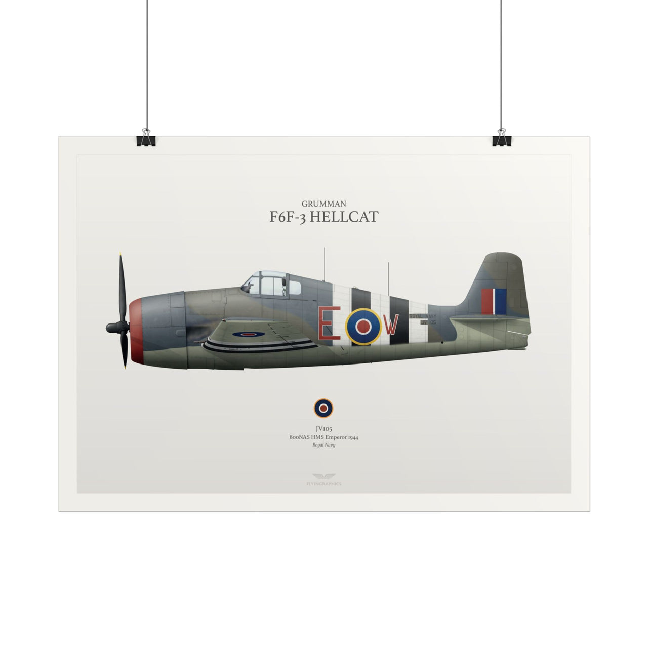 Grumman F6F -3 Hellcat - Art Print A2 & A3
