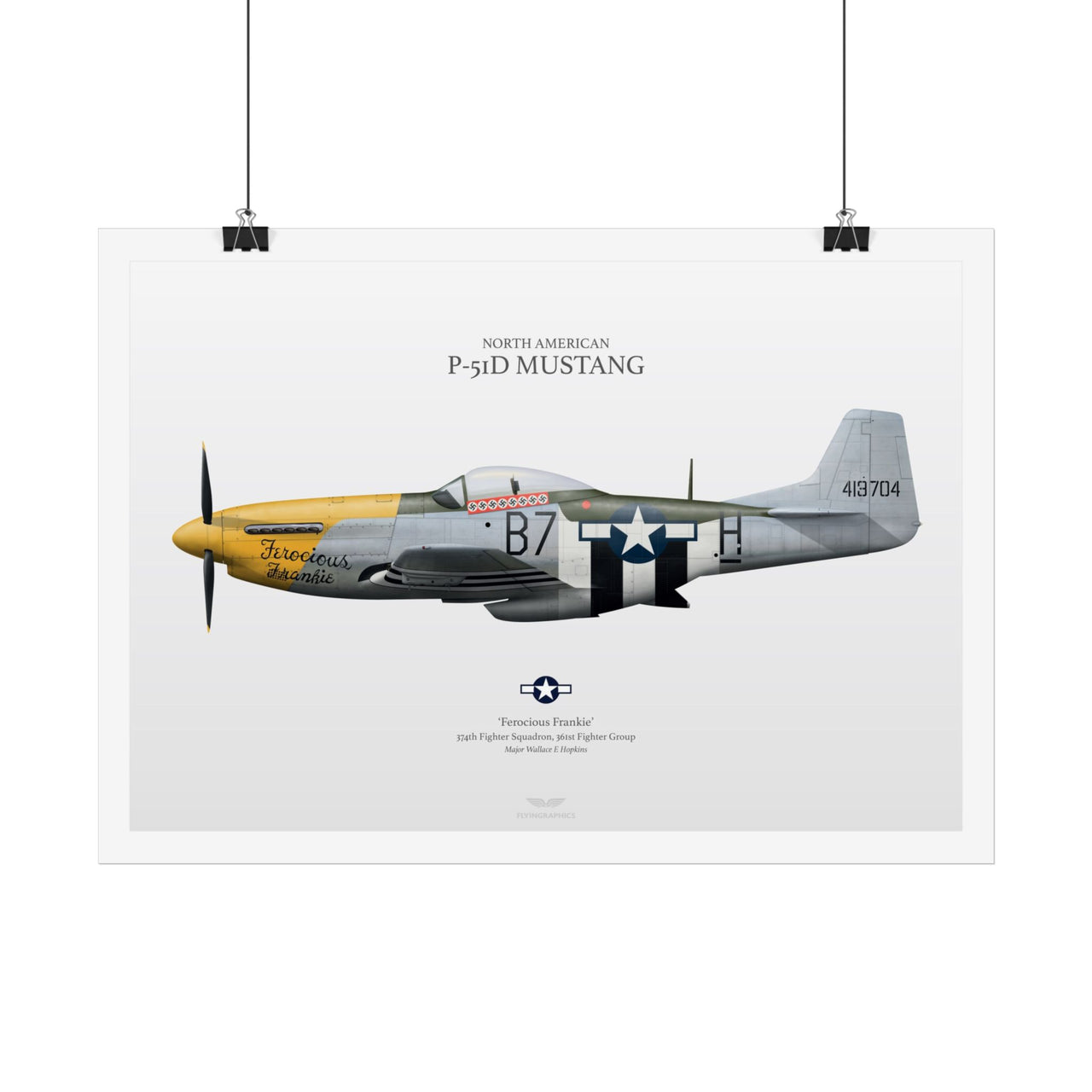 P-51D Mustang - Art Print A2 & A3