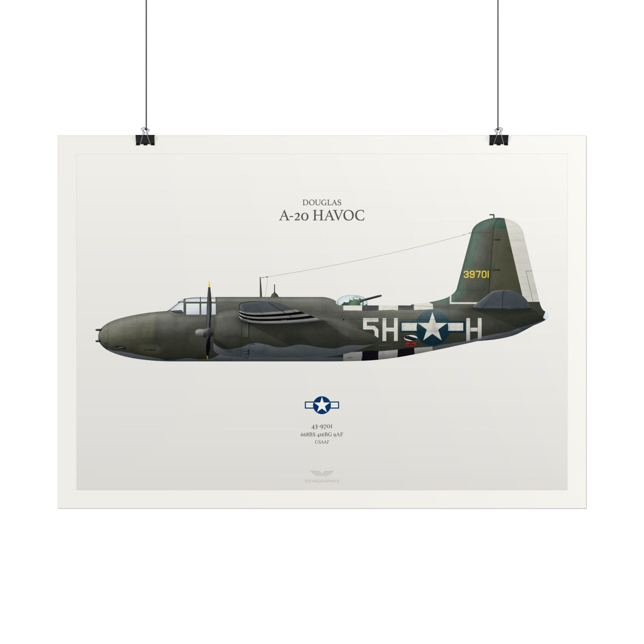 Douglas A -20 Havoc - Art Print A2 & A3