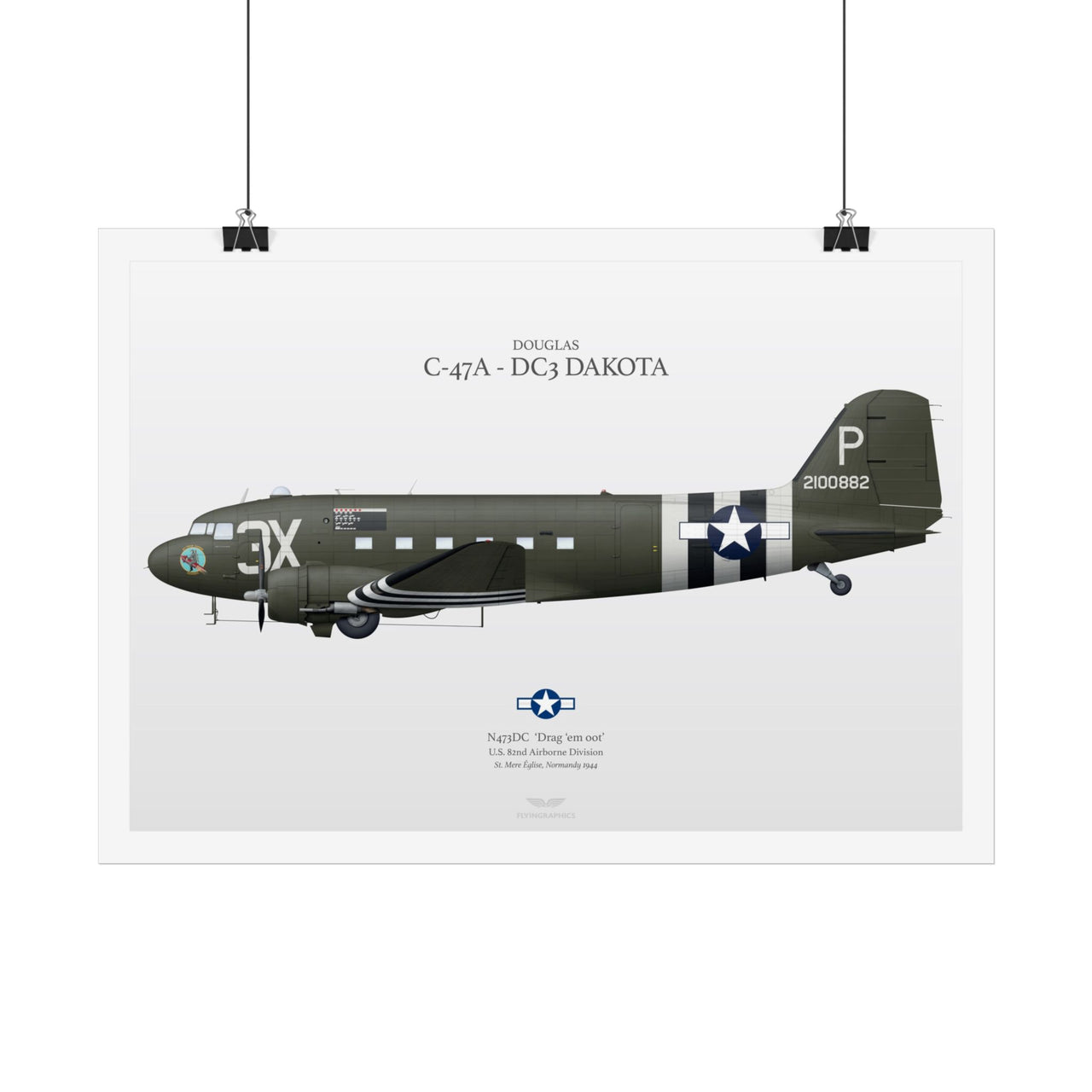 Douglas C -47 - Art Print A2 & A3