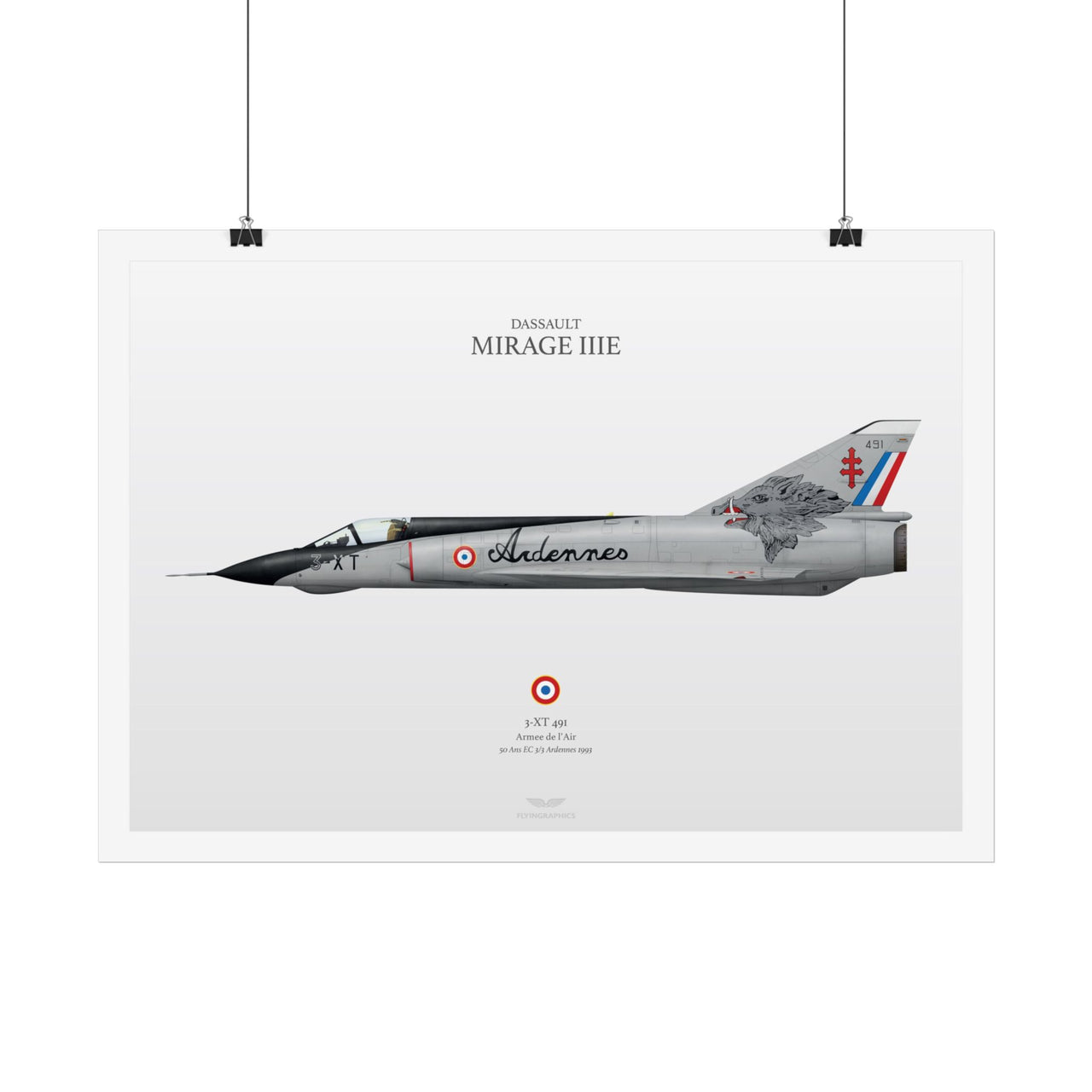 Dassault Mirage IIIE - Art Print A2 & A3