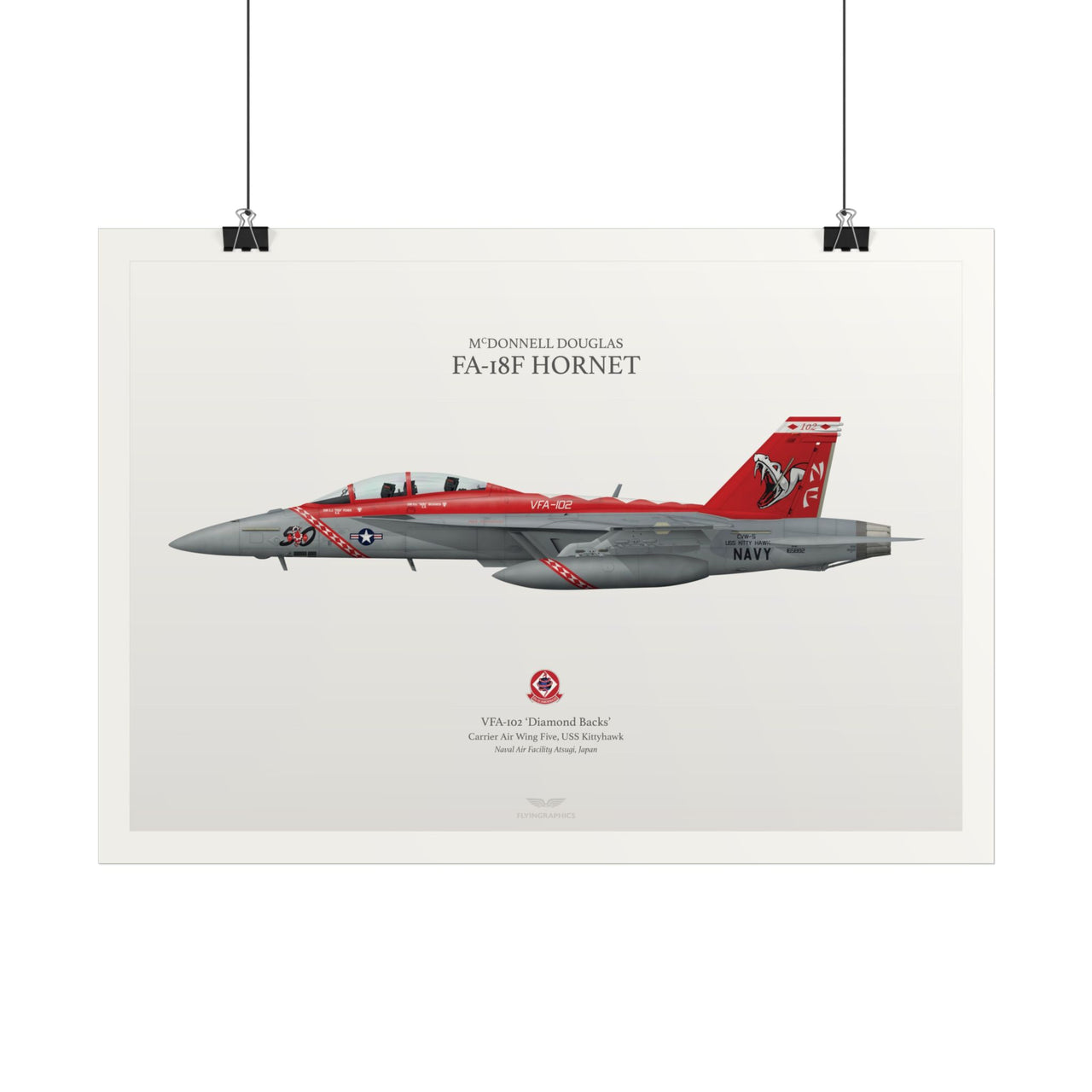 McDonnell Douglas FA -18F Hornet - Art Print A2 & A3
