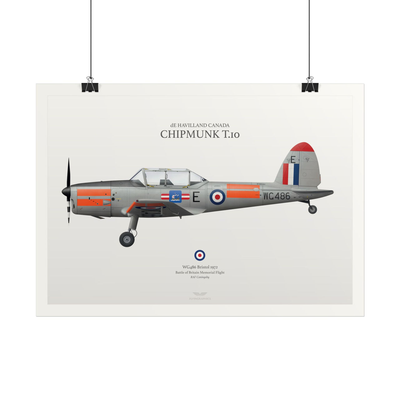 De Havilland Canada Chipmunk T.10 - Art Print A2 & A3