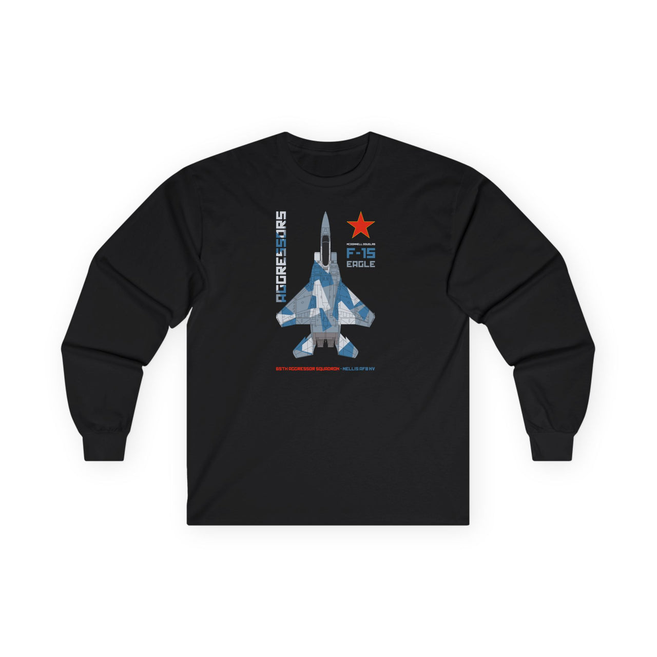 Agresor F-15 Eagle-majica z dolgimi rokavi