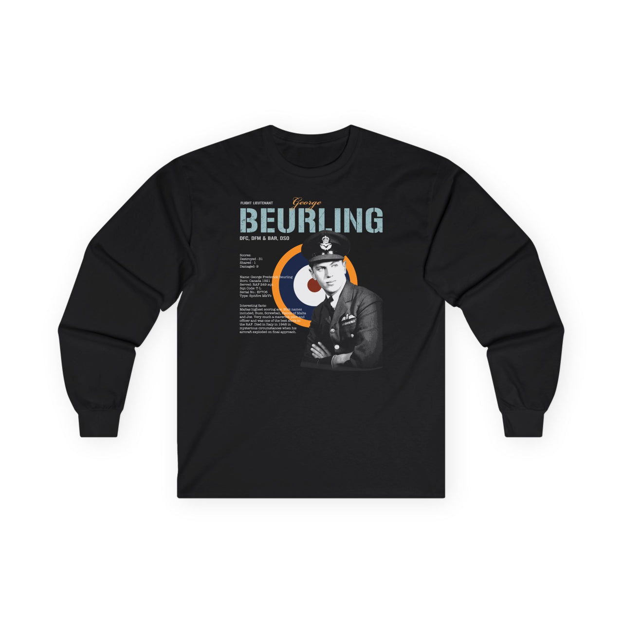 George Beurling-hosszú ujjú póló