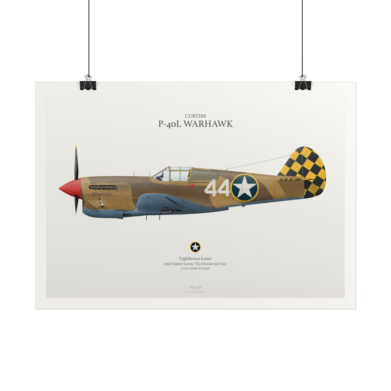 Curtiss P-40L Warhawk - Art Print A2 & A3