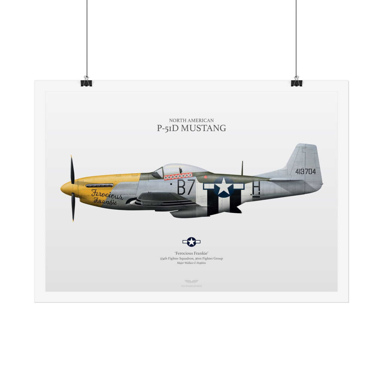 P-51D Mustang - Art Print A2 & A3