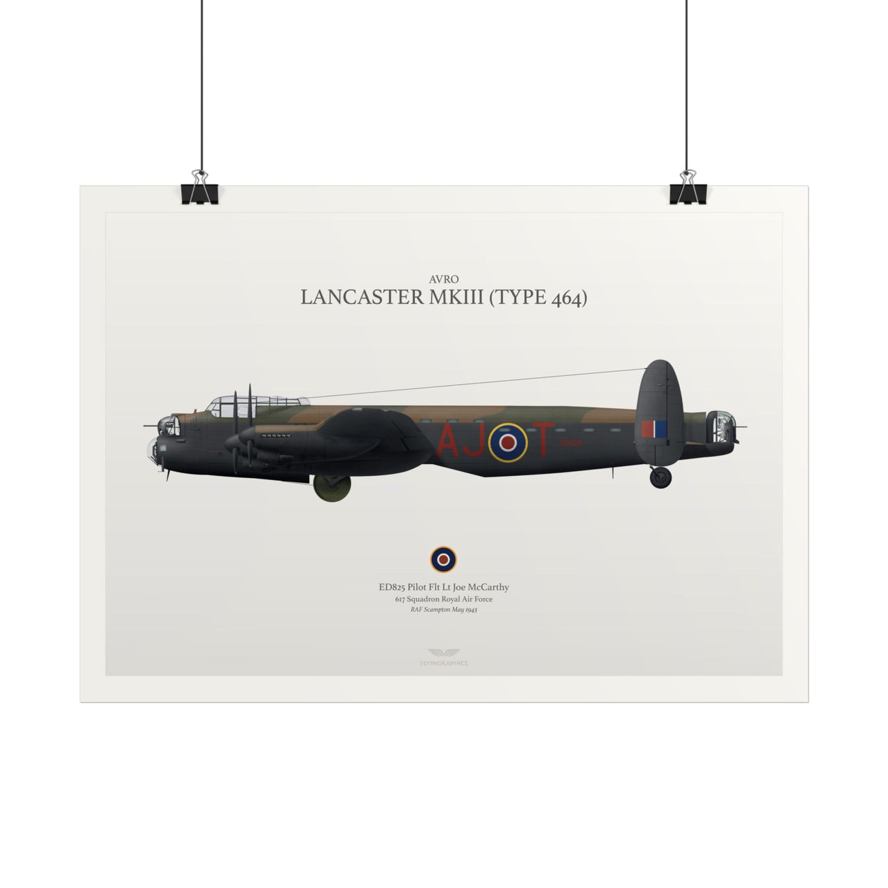 „Avro Lancaster MKIII“ (464 tipas) - „Art Print A2 & A3“
