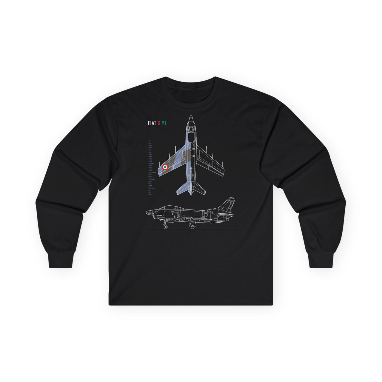Fiat G.91-majica z dolgimi rokavi