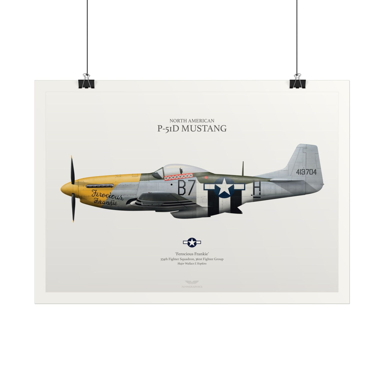 P-51D Mustang - Art Print A2 & A3